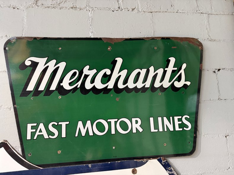 Merchants Fast Motor Lines Porcelain Sign