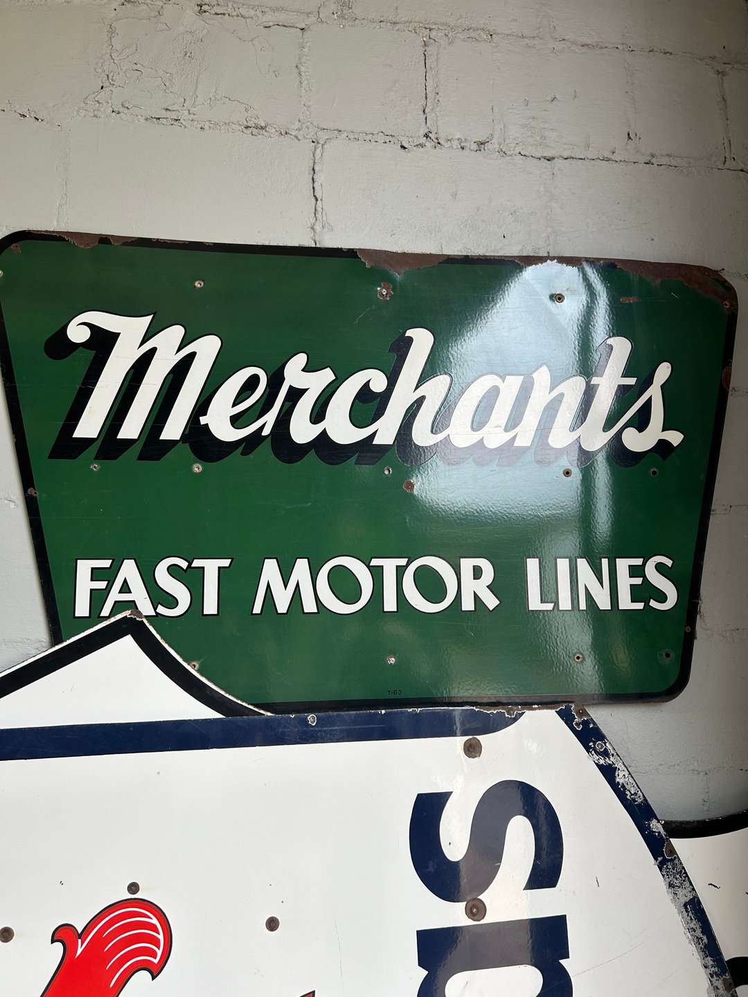 Merchants Fast Motor Lines Porcelain Sign