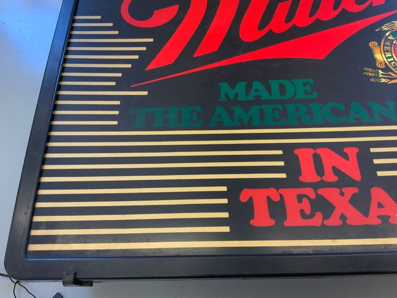 Miller "Made the American Way" in Texas Vintage Beer Light