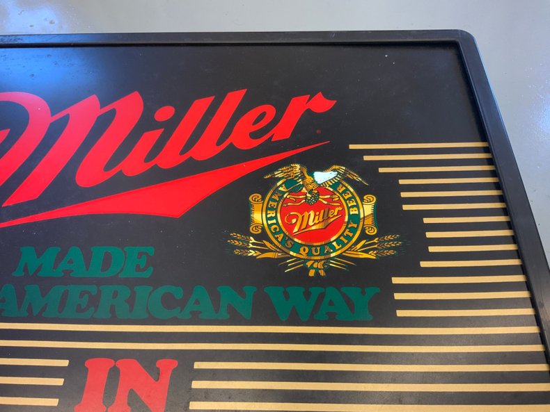 Miller "Made the American Way" in Texas Vintage Beer Light