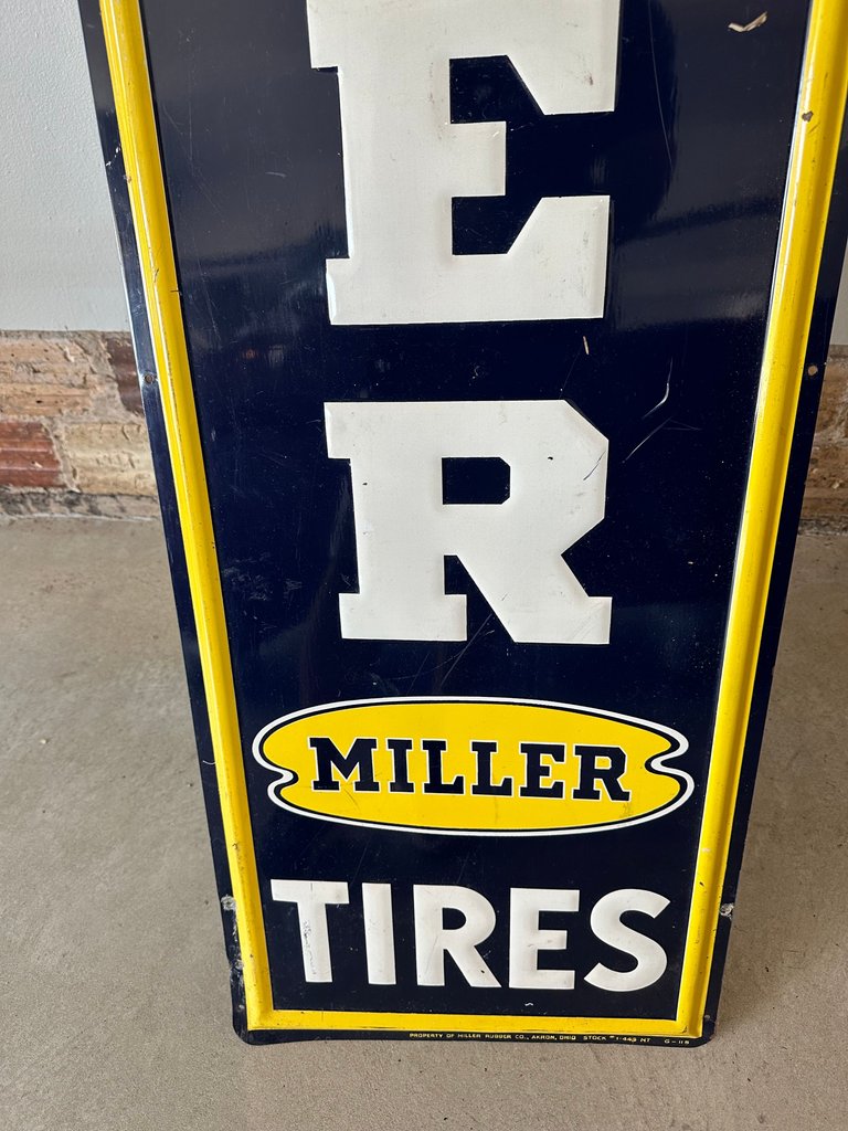 Miller Tires Porcelain Sign