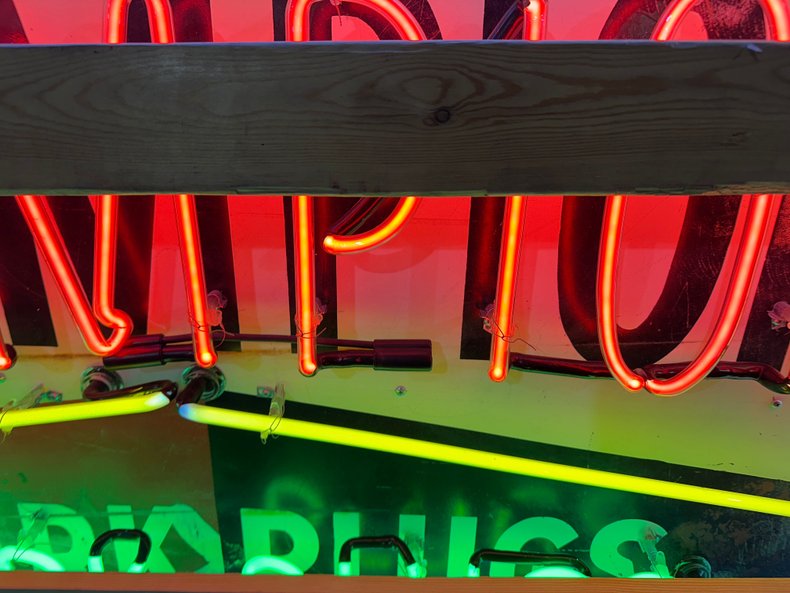 Neon Champion Spark Plug Sign