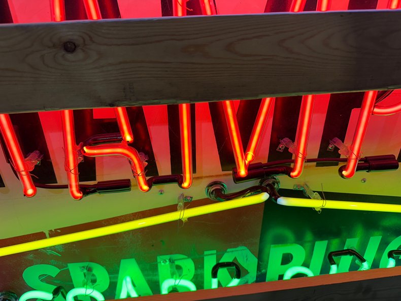 Neon Champion Spark Plug Sign