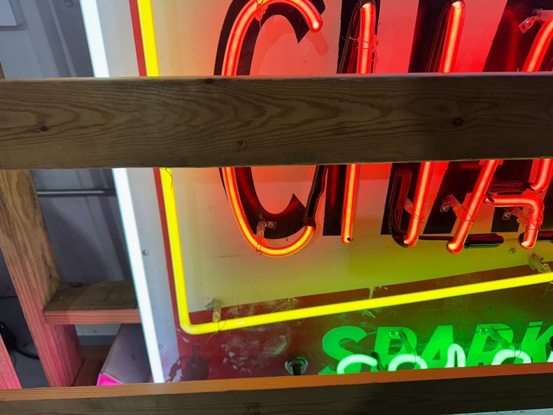 Neon Champion Spark Plug Sign