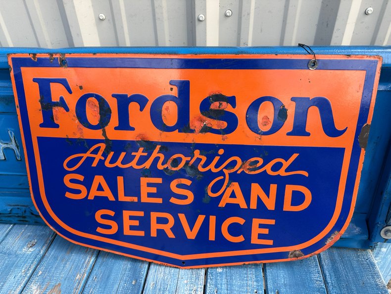 Original Fordson DBL Sided Porcelain Sign