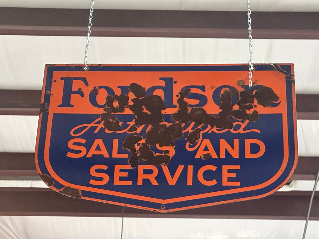 Original Fordson DBL Sided Porcelain Sign