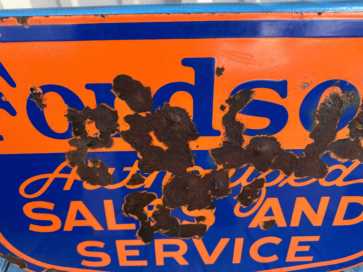 Original Fordson DBL Sided Porcelain Sign
