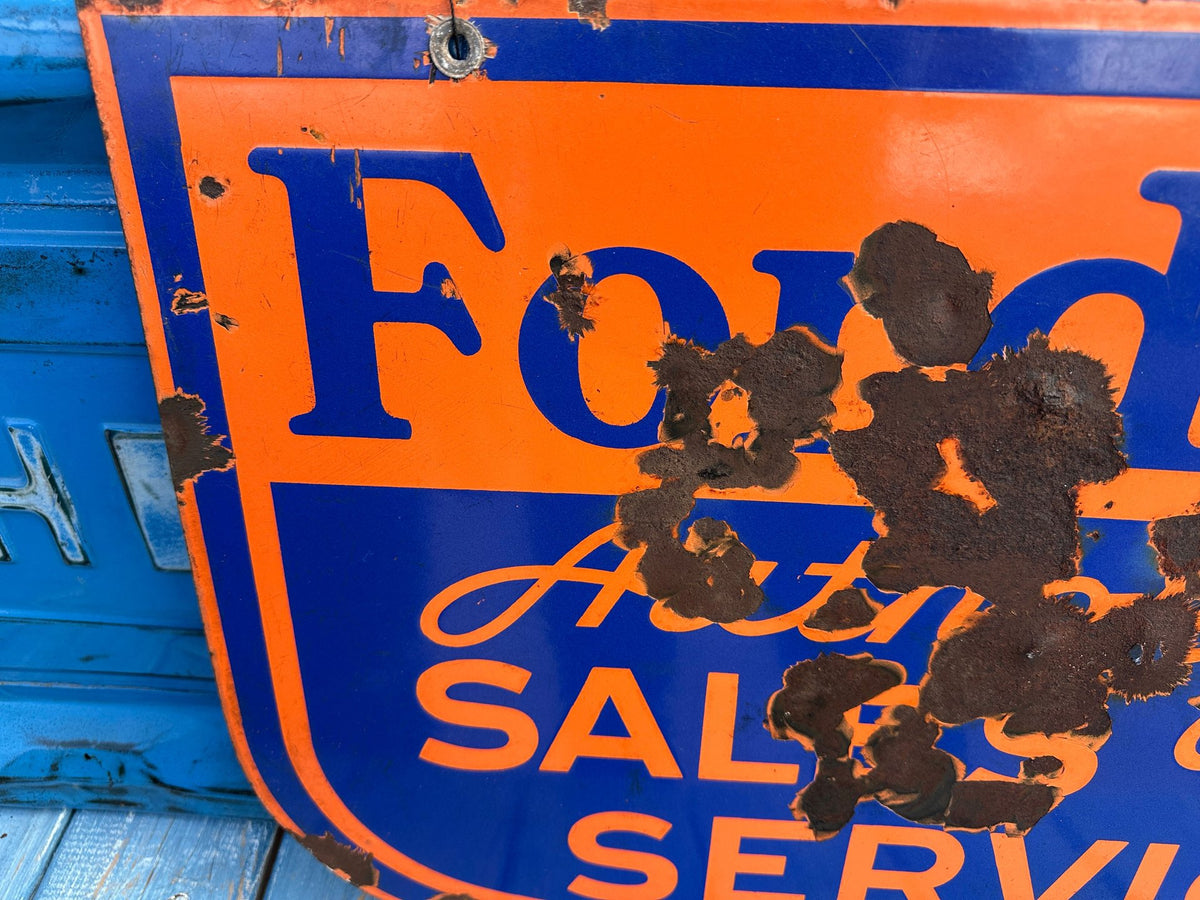 Original Fordson DBL Sided Porcelain Sign