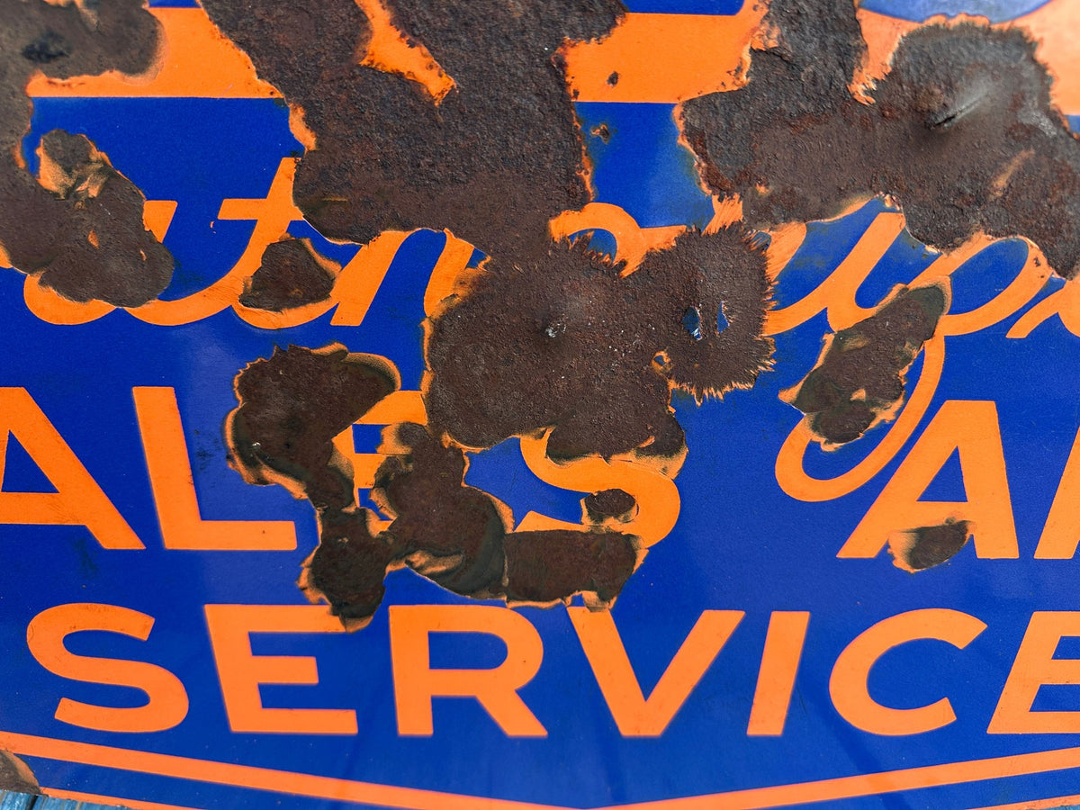 Original Fordson DBL Sided Porcelain Sign