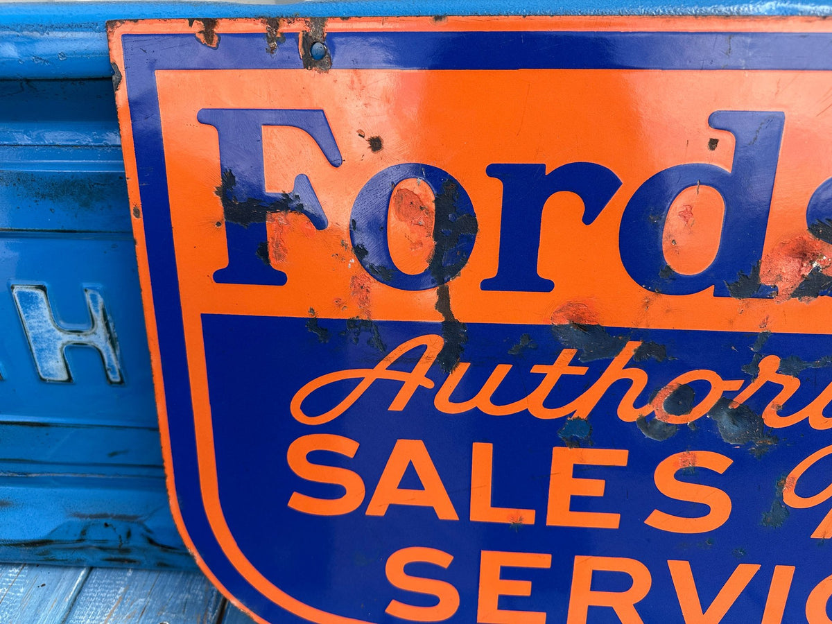 Original Fordson DBL Sided Porcelain Sign