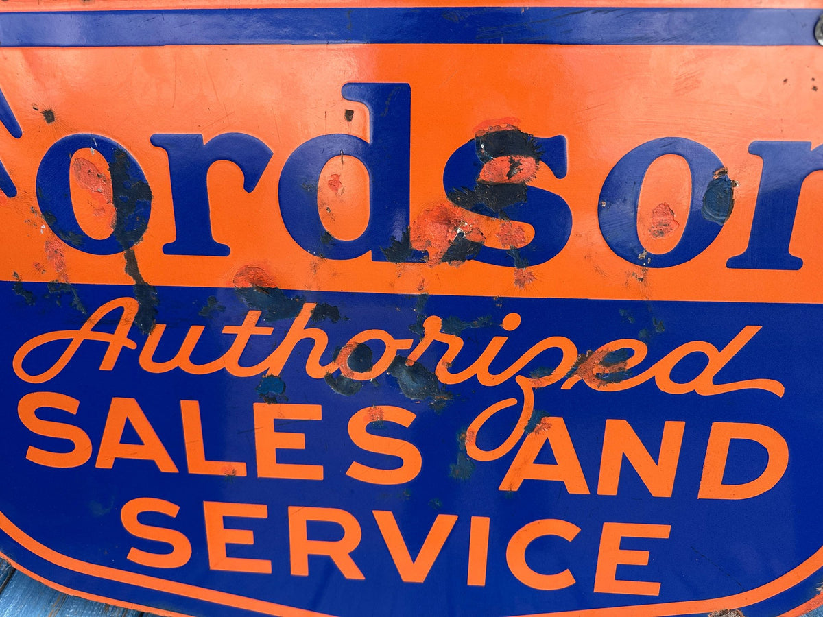 Original Fordson DBL Sided Porcelain Sign