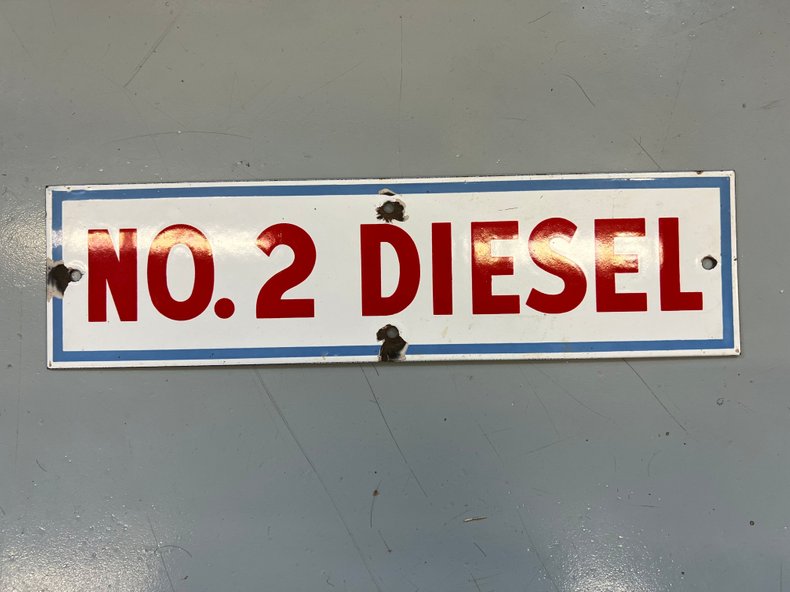 No. 2 Diesel Vintage Porcelain Sign