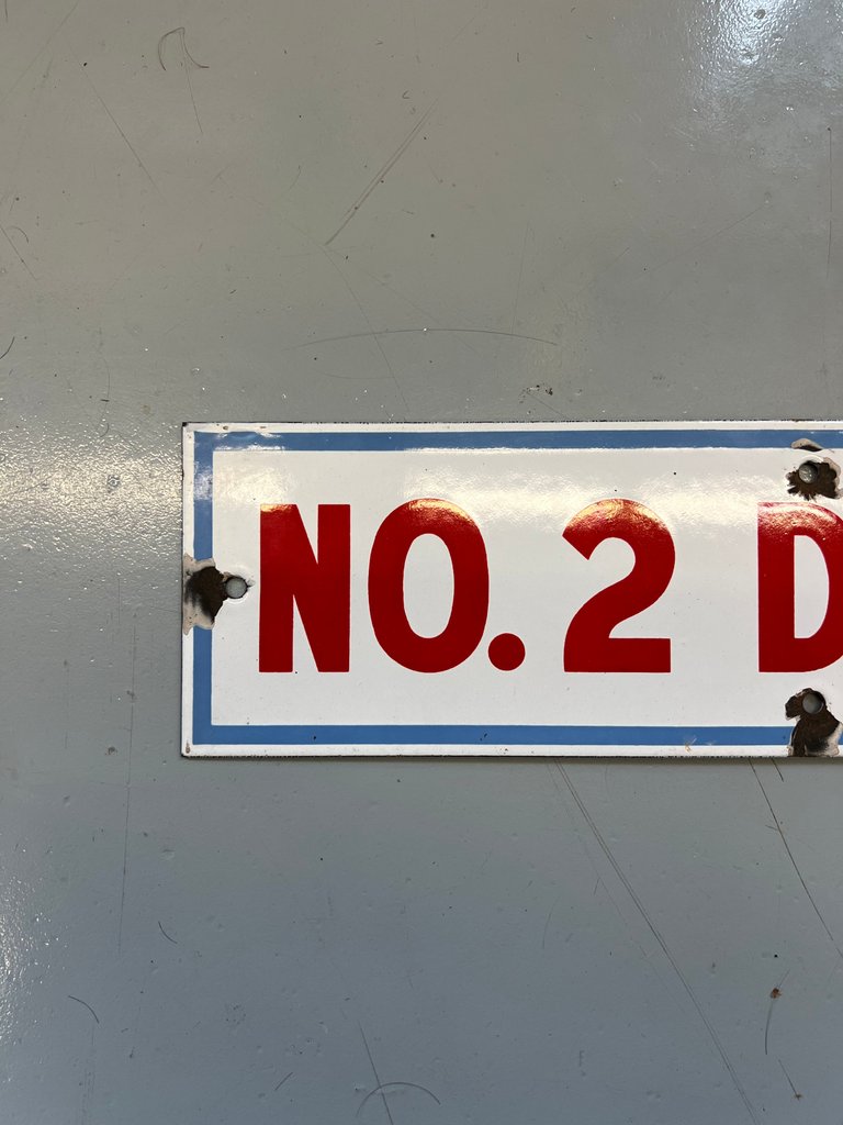 No. 2 Diesel Vintage Porcelain Sign