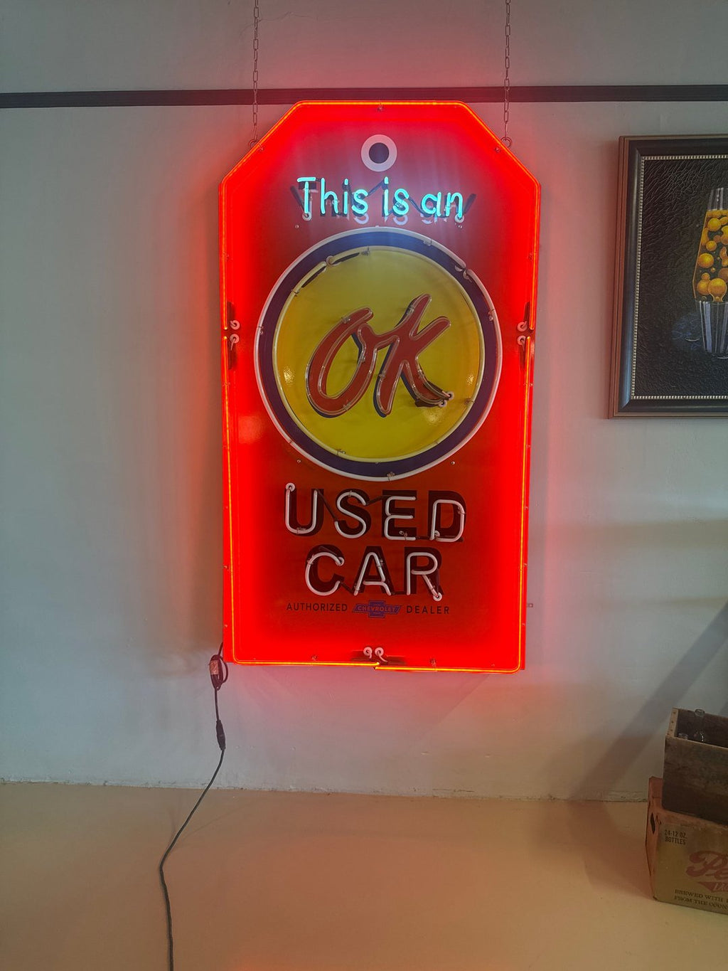 OK Used Car Neon Sign