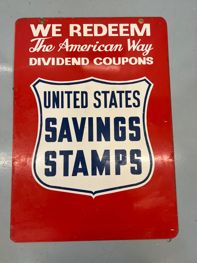 Vintage U.S. Savings Stamps Signs – "The American Way" (Pair)