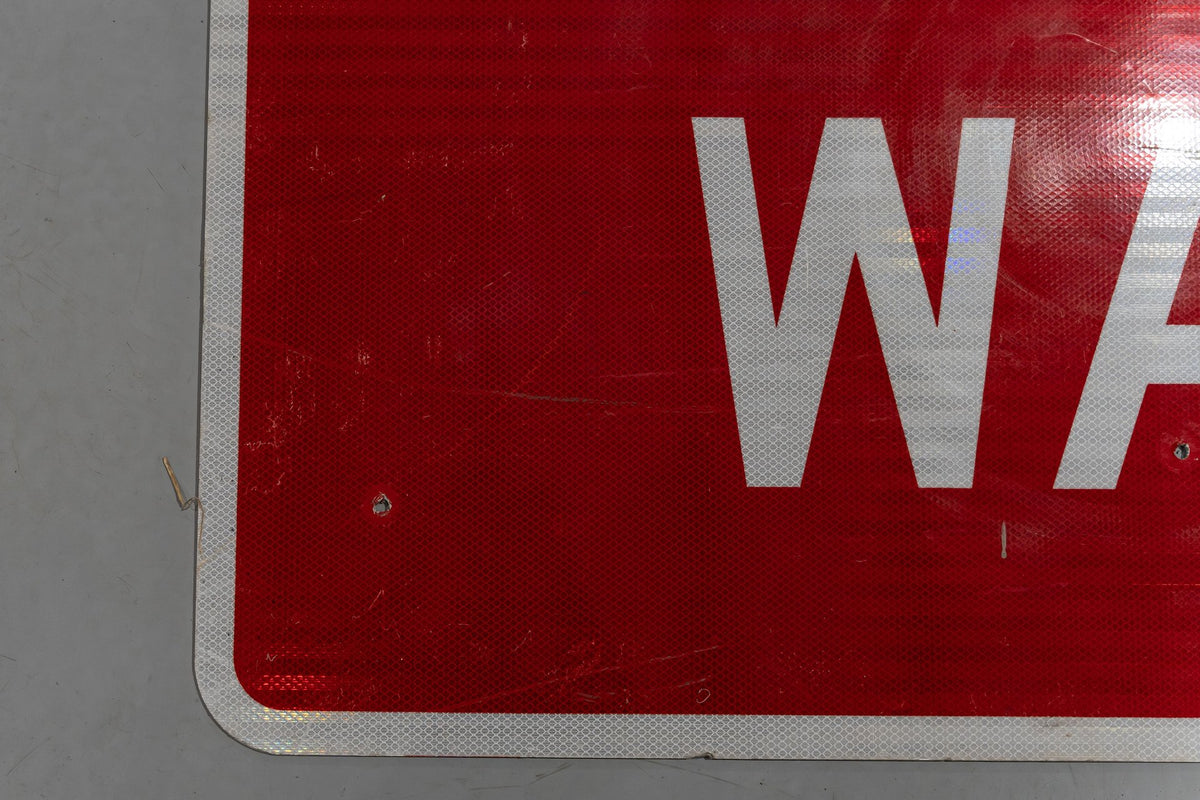 Original Reflective "Wrong Way" Street Sign