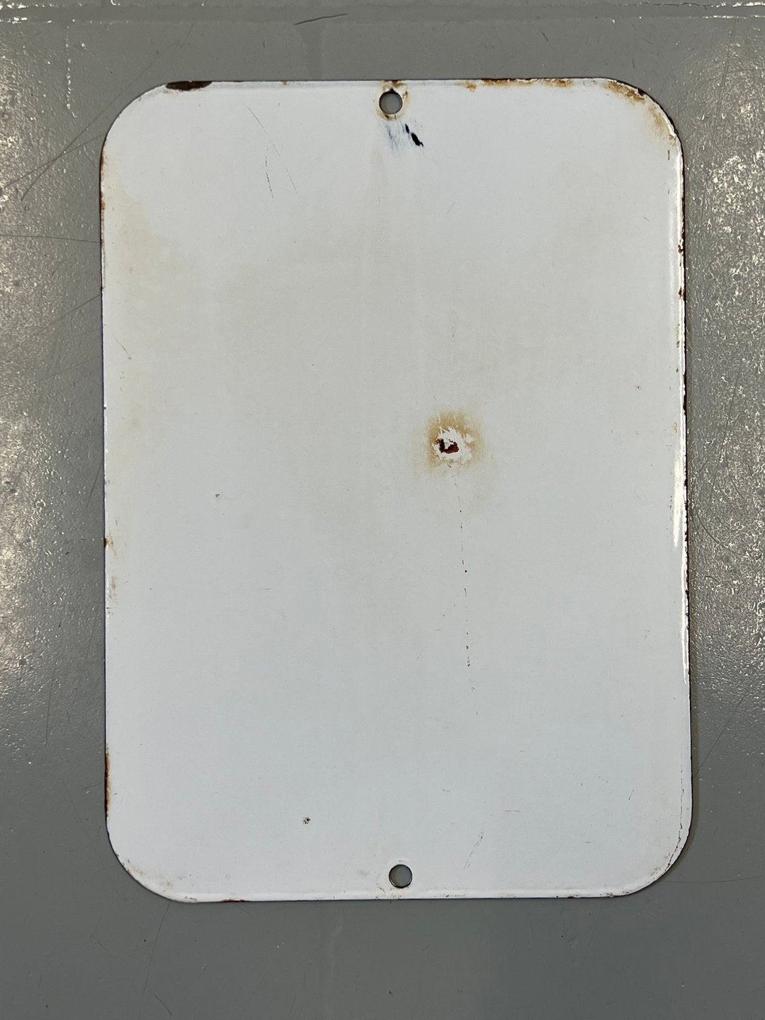 "Please Drive to Last Pump" Vintage Porcelain Gas Station Sign