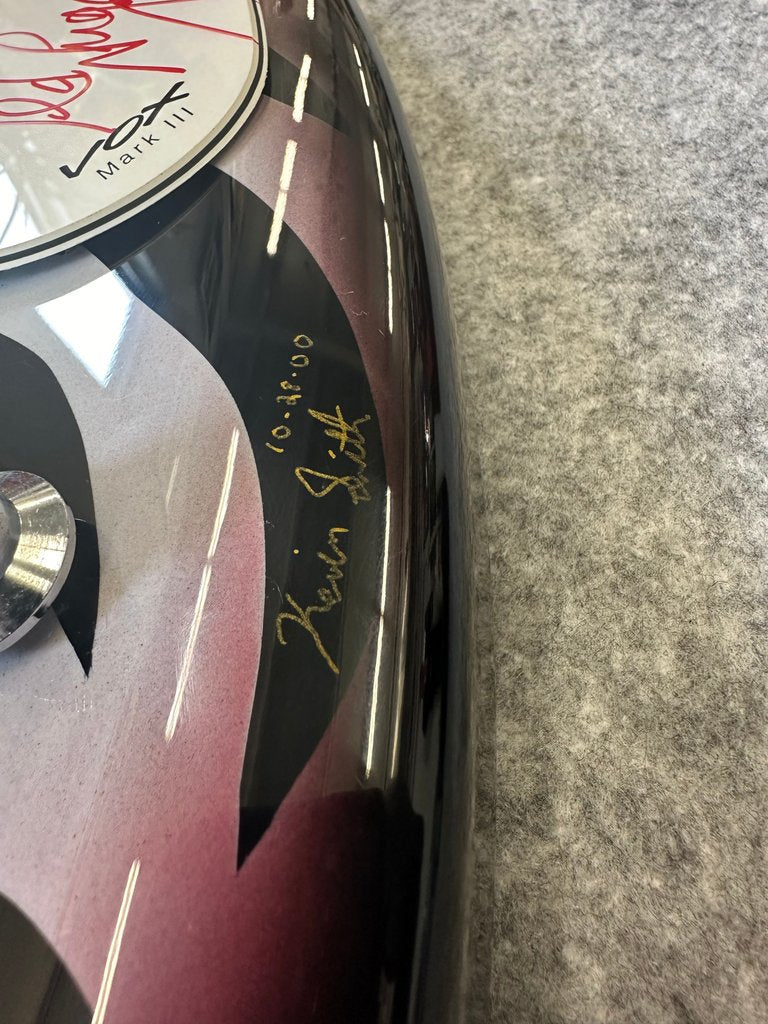 Rare 2000 Vox Mark lll Teardrop Guitar #1 of 3 in this custom finish signed by Ted Nugent