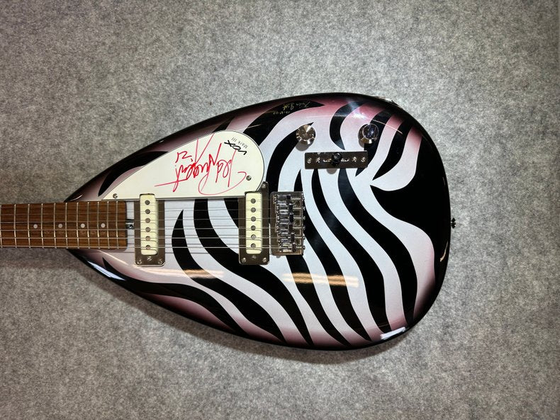Rare 2000 Vox Mark lll Teardrop Guitar #1 of 3 in this custom finish signed by Ted Nugent