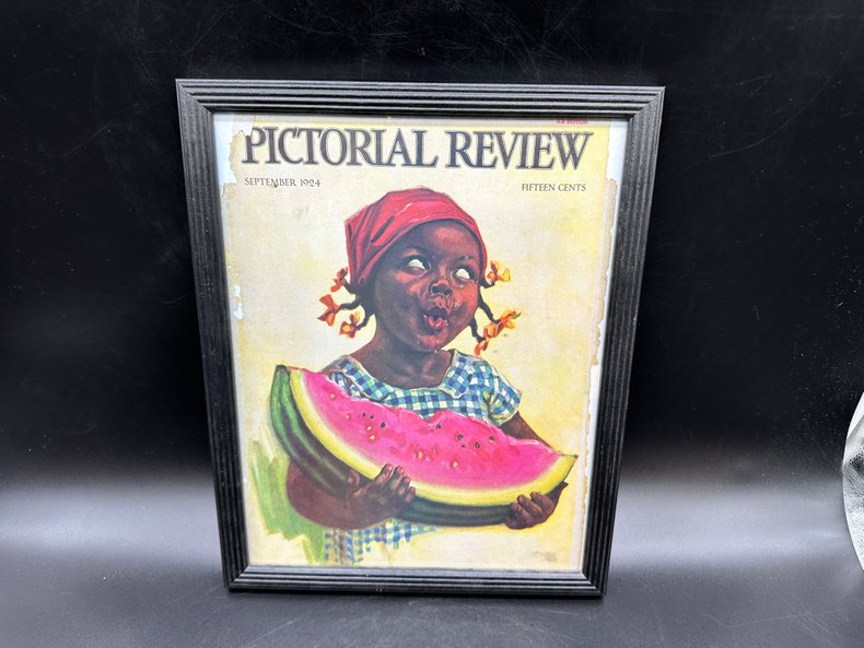 Reproduction Print - Nell Hott Pictorial Review September 1924 Girl Eating Watermelon 16x11