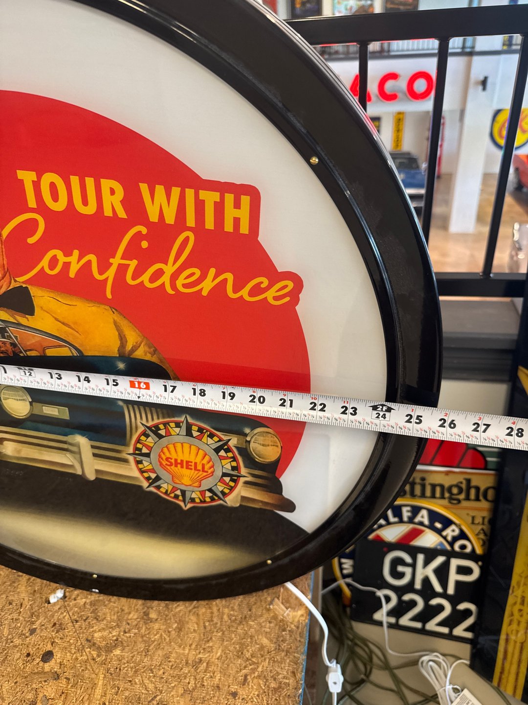 Shell "Tour With Confidence" Lighted Sign