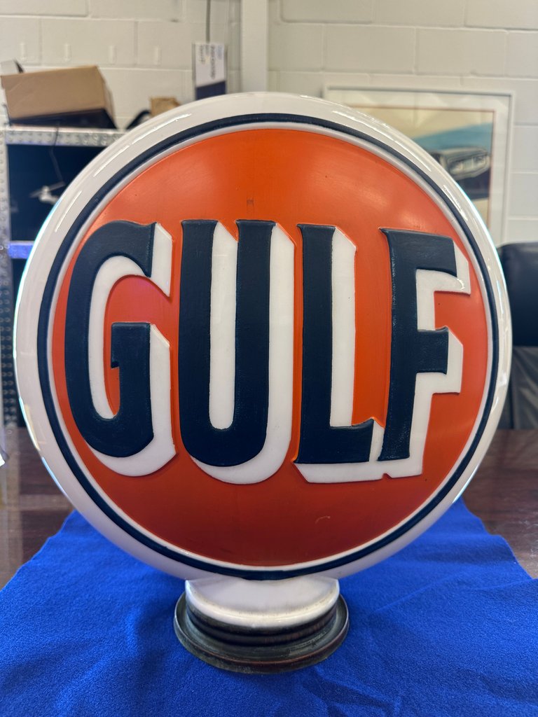 30's Original Gulf Gas Pump Globe