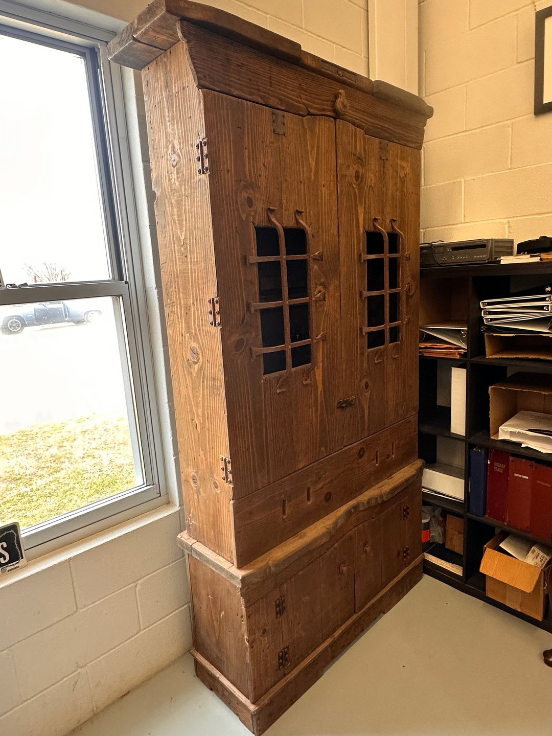 Rustic Hand Built  Barnwood Gun Cabinet