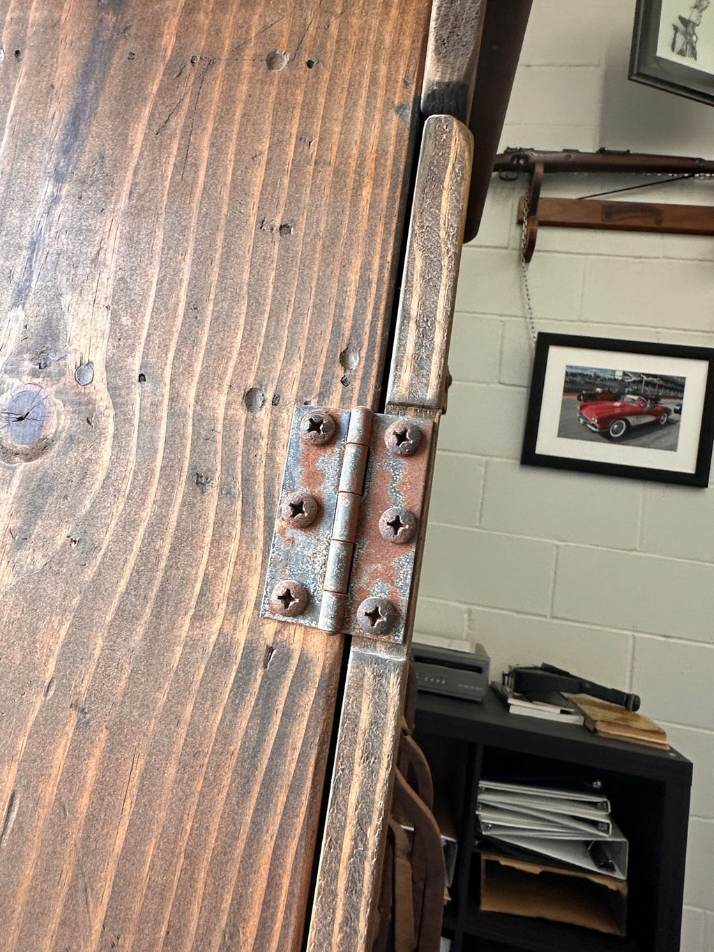 Rustic Hand Built  Barnwood Gun Cabinet