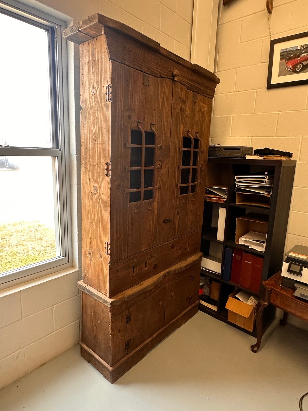 Rustic Hand Built  Barnwood Gun Cabinet