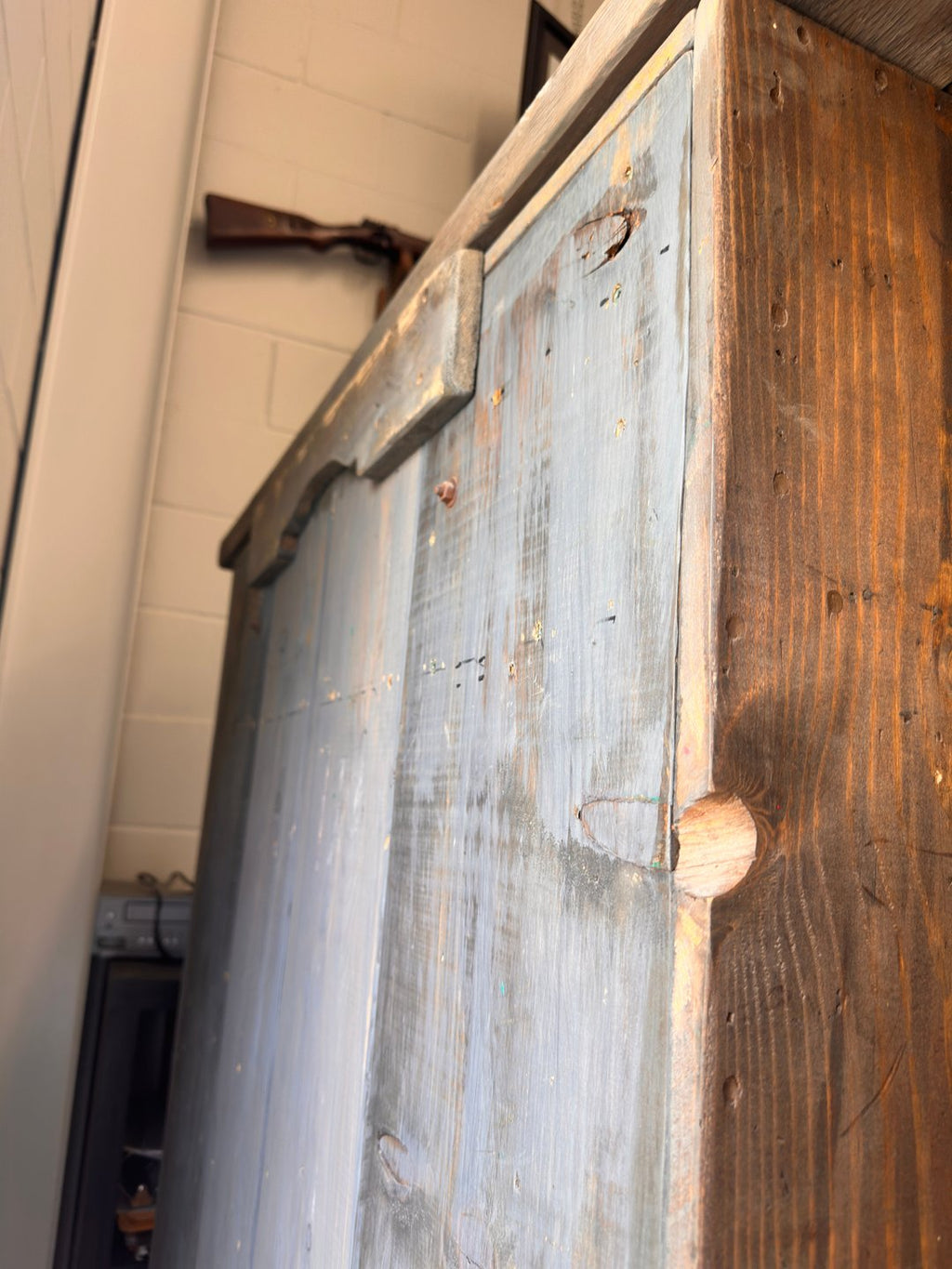 Rustic Hand Built  Barnwood Gun Cabinet