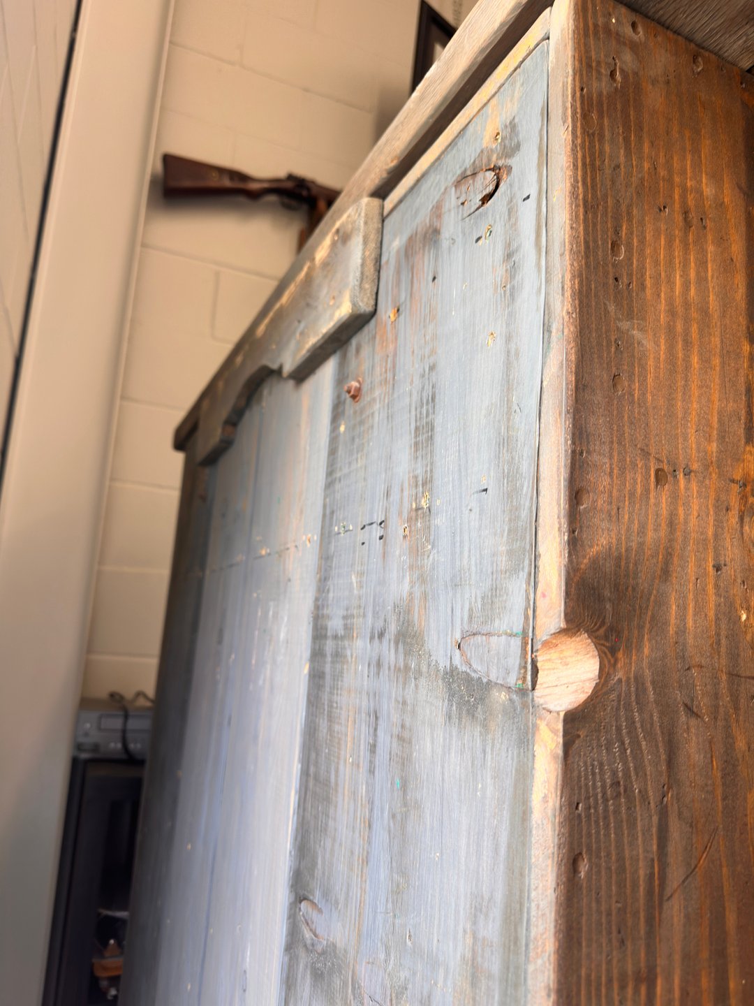 Rustic Hand Built  Barnwood Gun Cabinet
