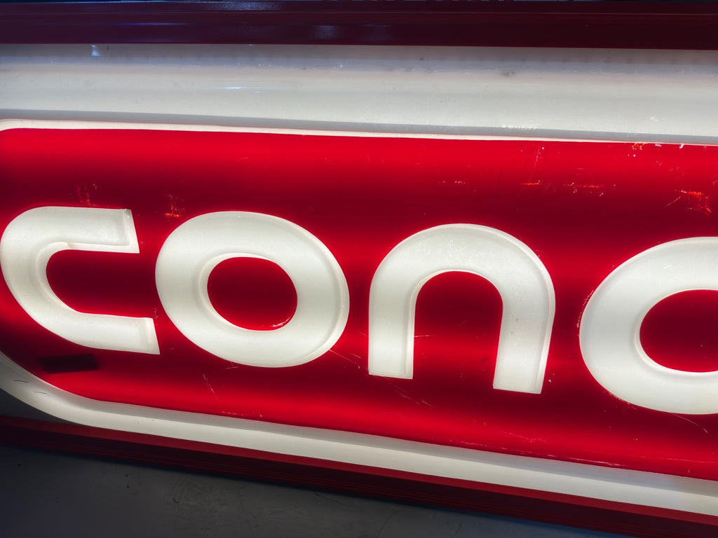 Vintage Conoco Plastic Lighted Sign 8x3 FT