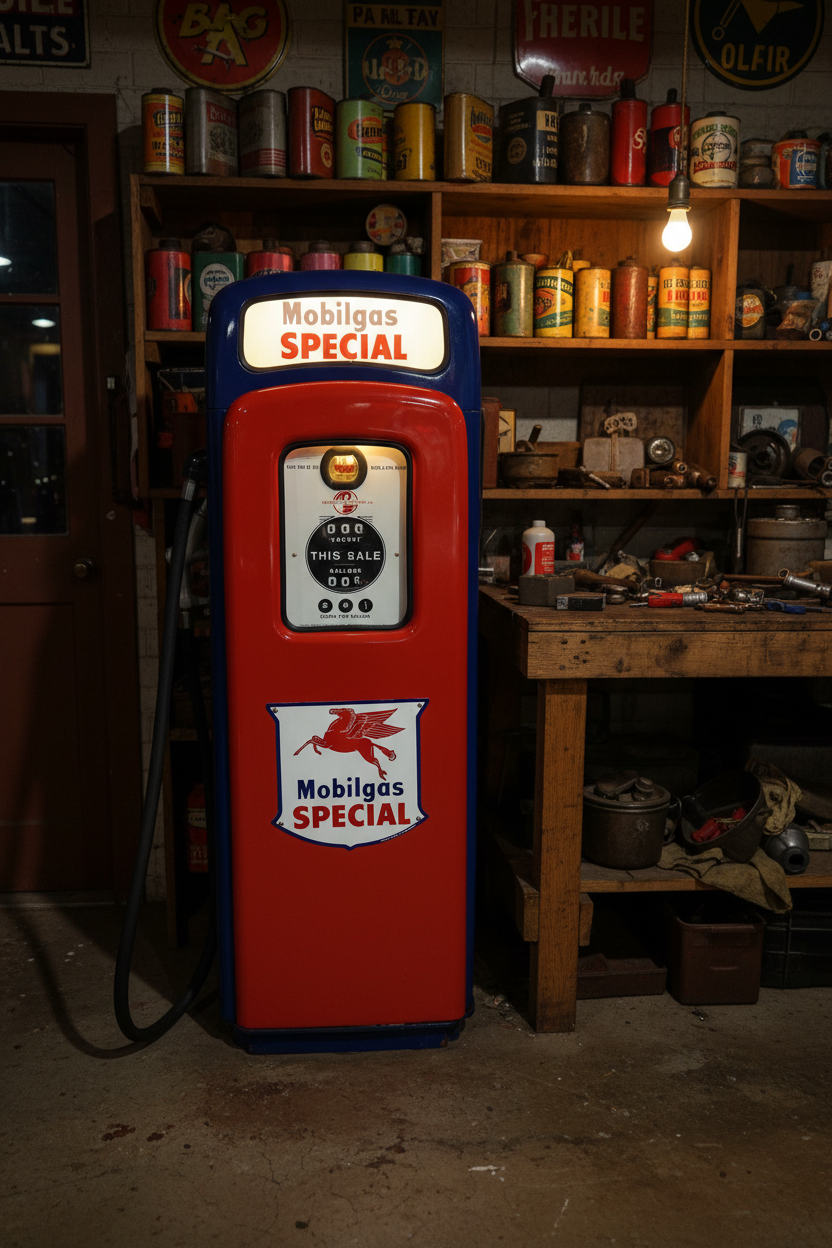 Vintage Martin & Schwartz Model 80 Gas Pump – Mobilgas Special