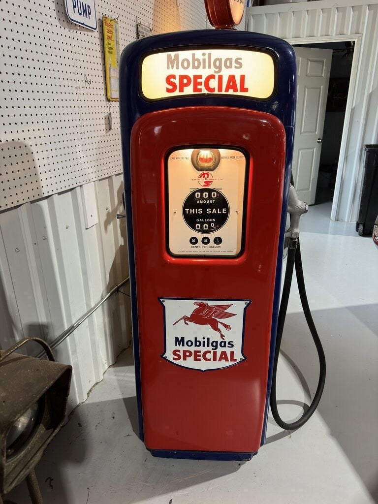 Vintage Martin & Schwartz Model 80 Gas Pump – Mobilgas Special
