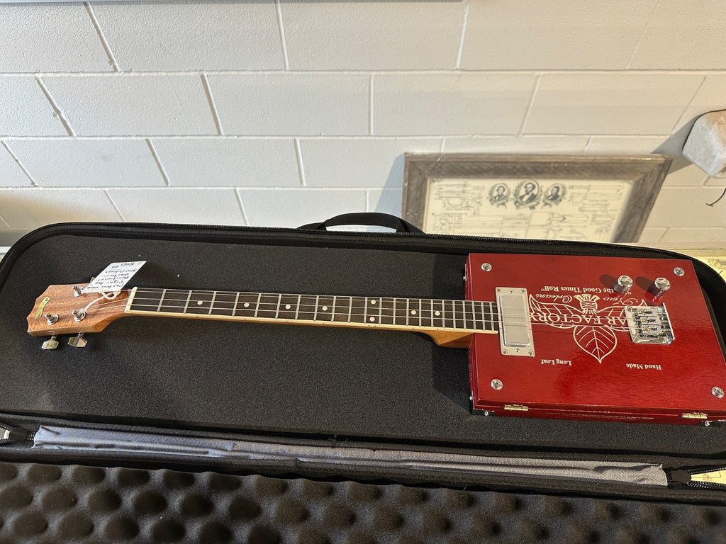 New Orleans Cigar Factory Electric Cigar Box Guitar – Red