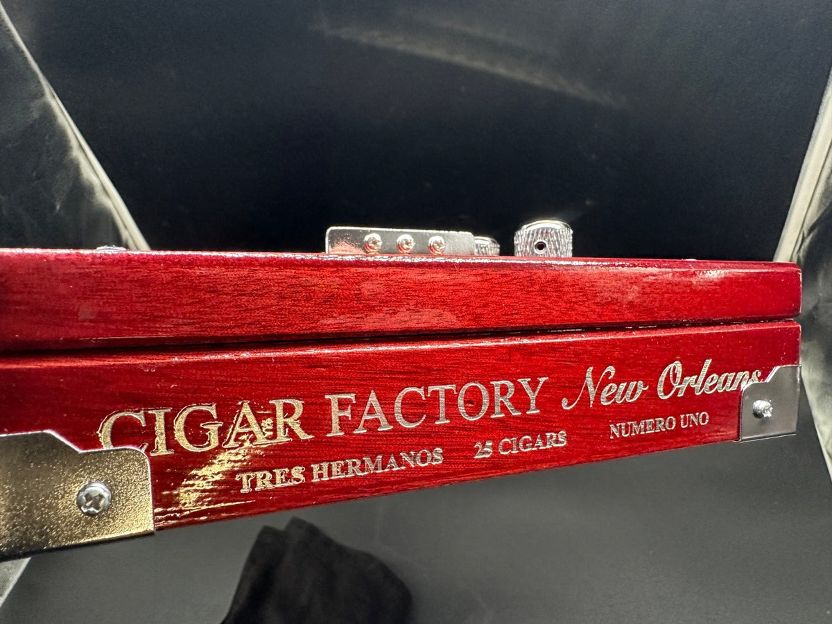 New Orleans Cigar Factory Electric Cigar Box Guitar – Red