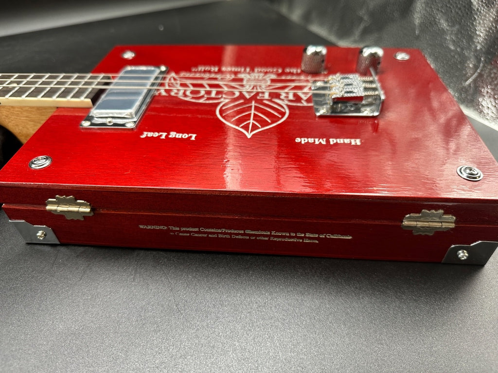 New Orleans Cigar Factory Electric Cigar Box Guitar – Red