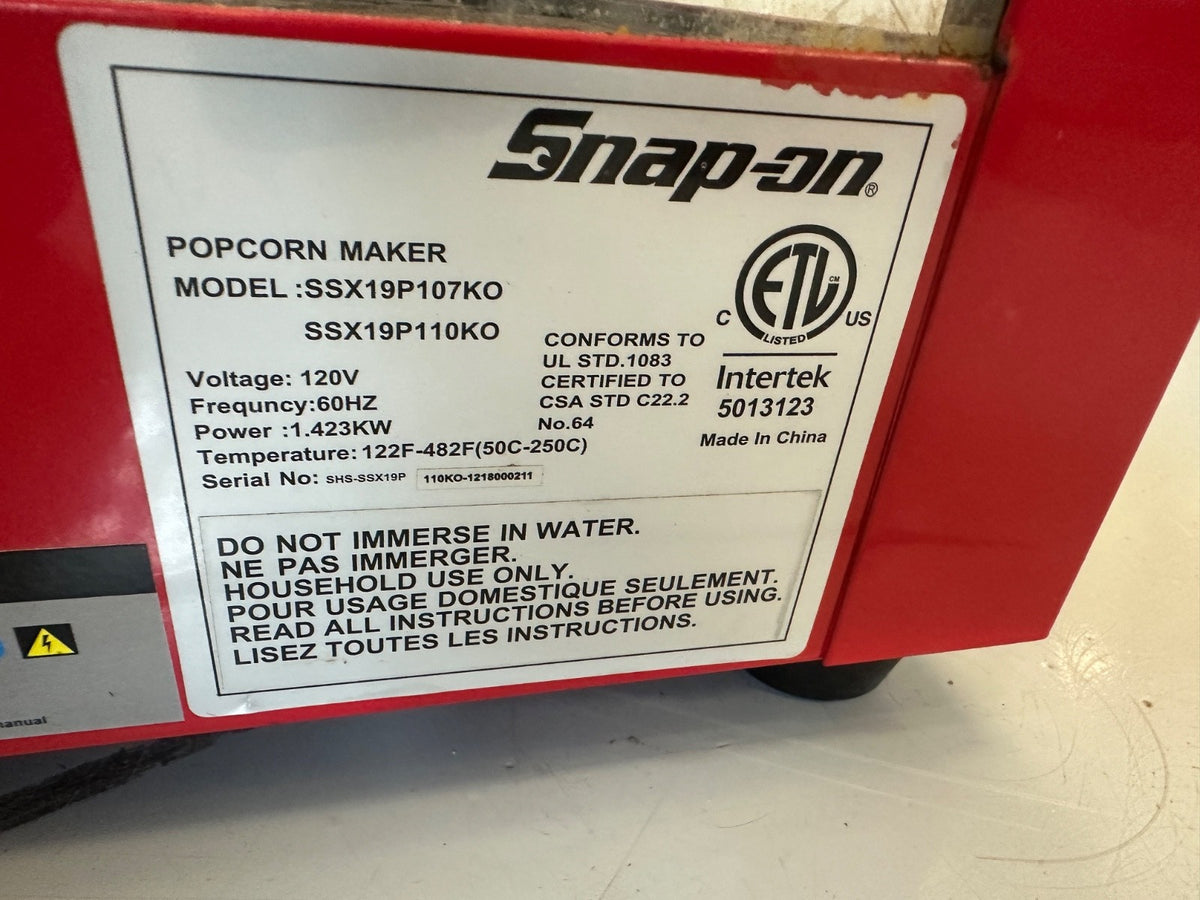 Snap-on Popcorn & Kettle Corn Machine – Vintage Countertop Popper