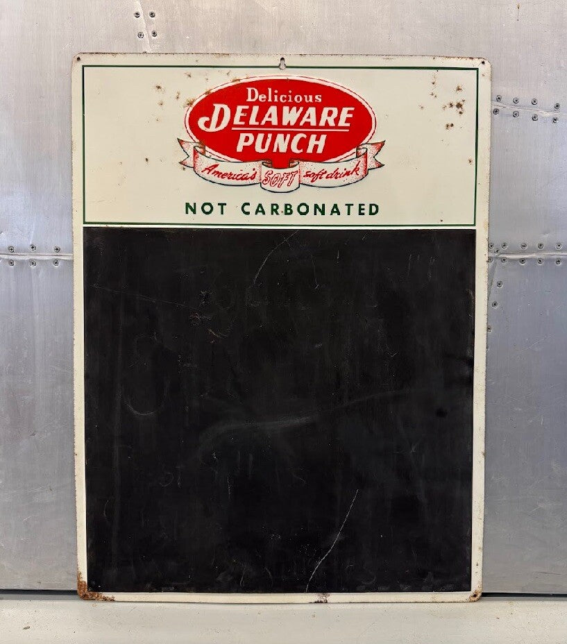 1960s Delaware Punch Menu Board – Vintage Soda Fountain Sign
