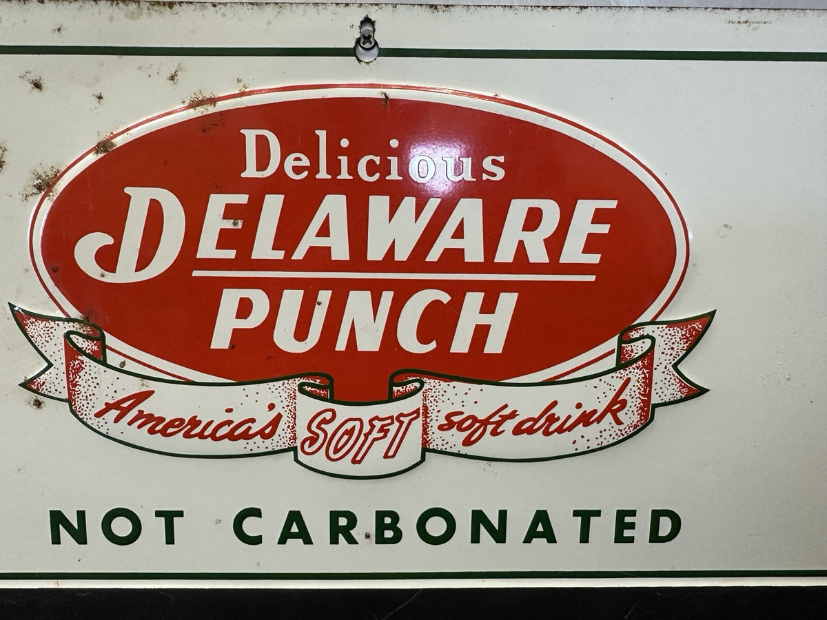 1960s Delaware Punch Menu Board – Vintage Soda Fountain Sign