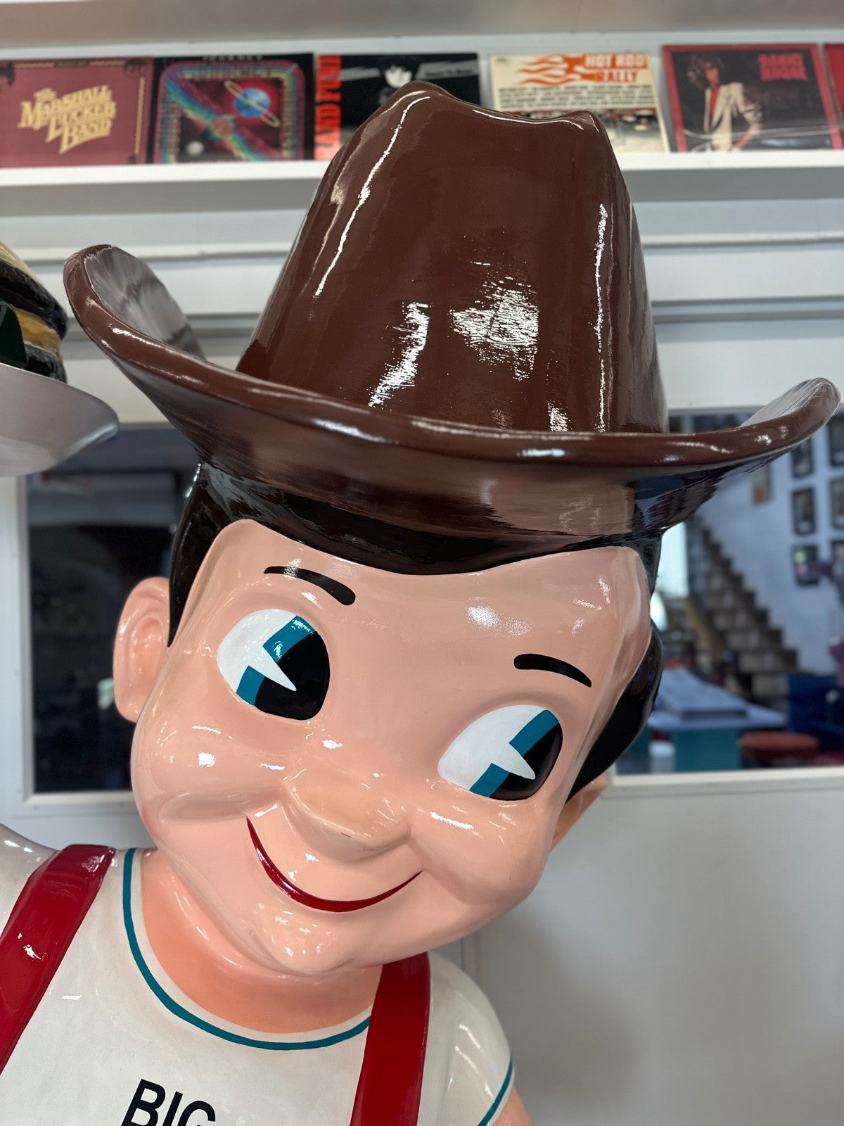 Rare 7-Ft Fiberglass Big Boy Statue – Cowboy Edition