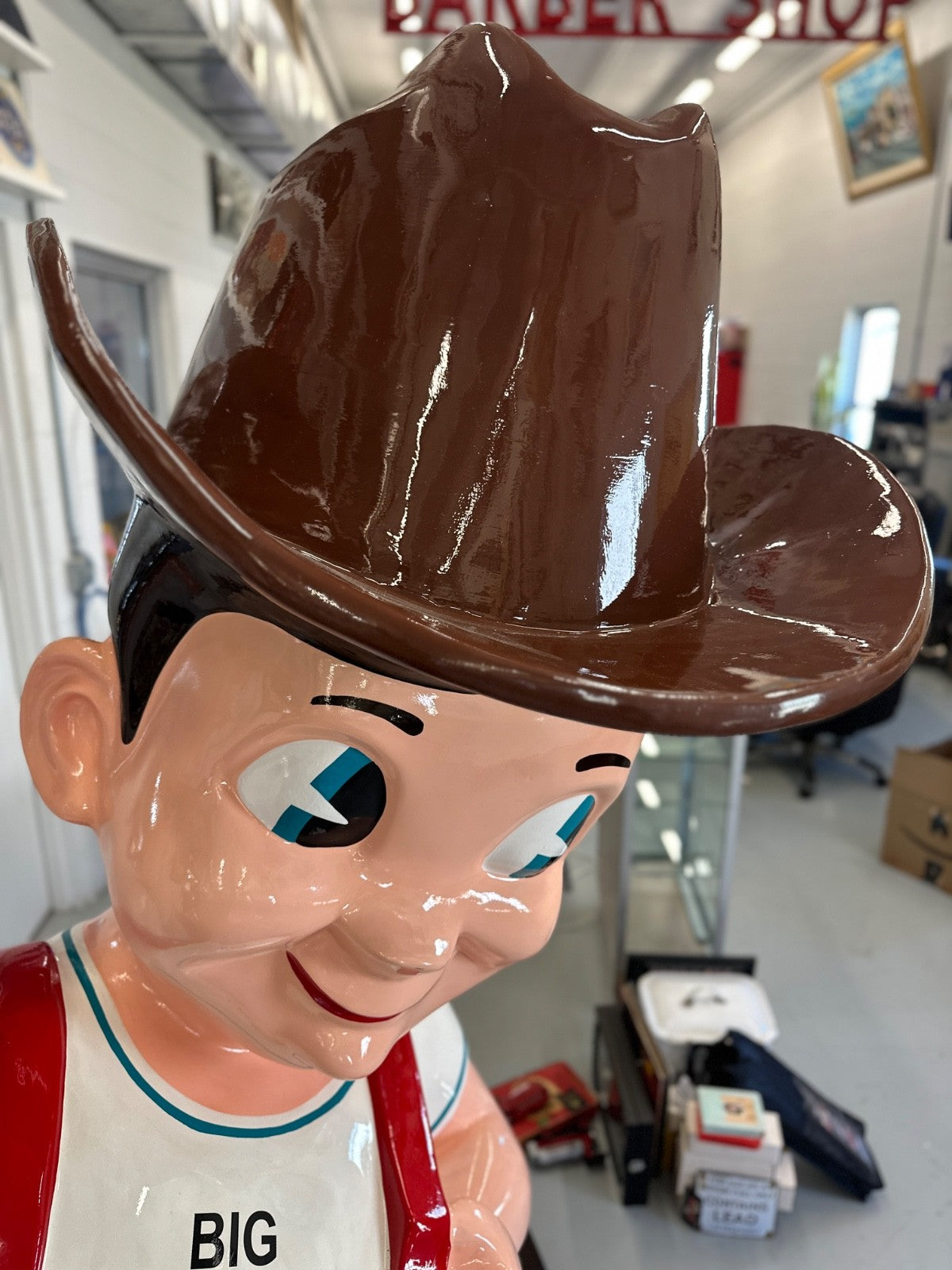 Rare 7-Ft Fiberglass Big Boy Statue – Cowboy Edition