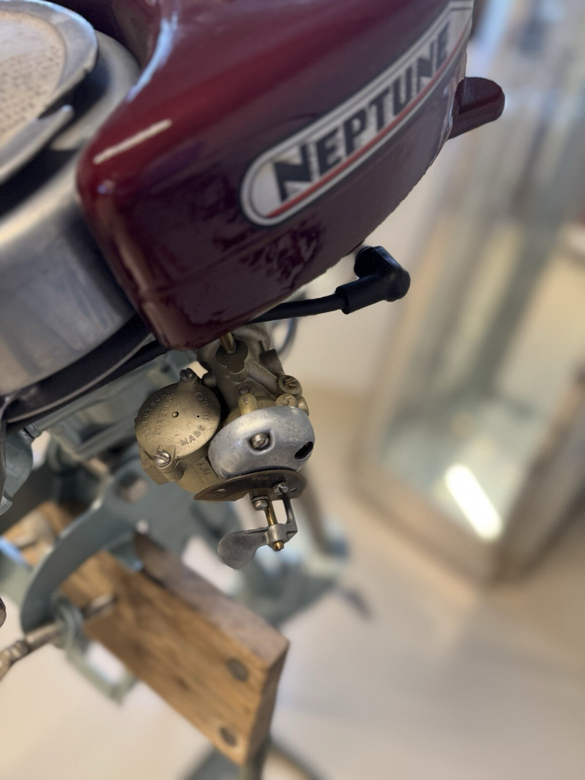 Vintage 1946 Neptune Muncie Outboard Motor with Stand – Model 15B2