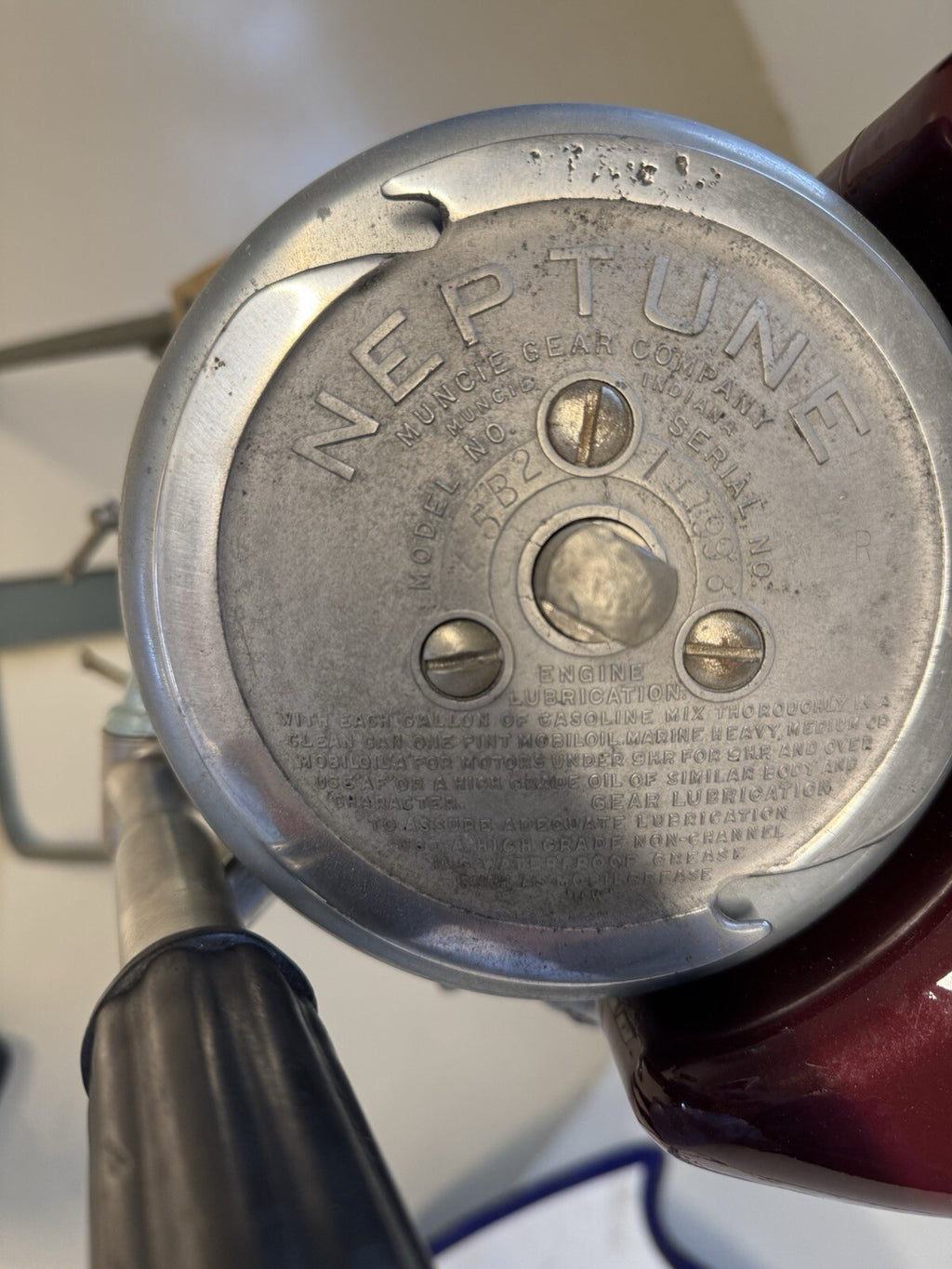 Vintage 1946 Neptune Muncie Outboard Motor with Stand – Model 15B2
