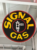 Signal Gas Vintage Double-Sided Hanging Sign