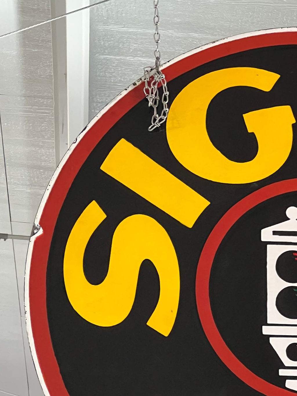Signal Gas Vintage Double-Sided Hanging Sign