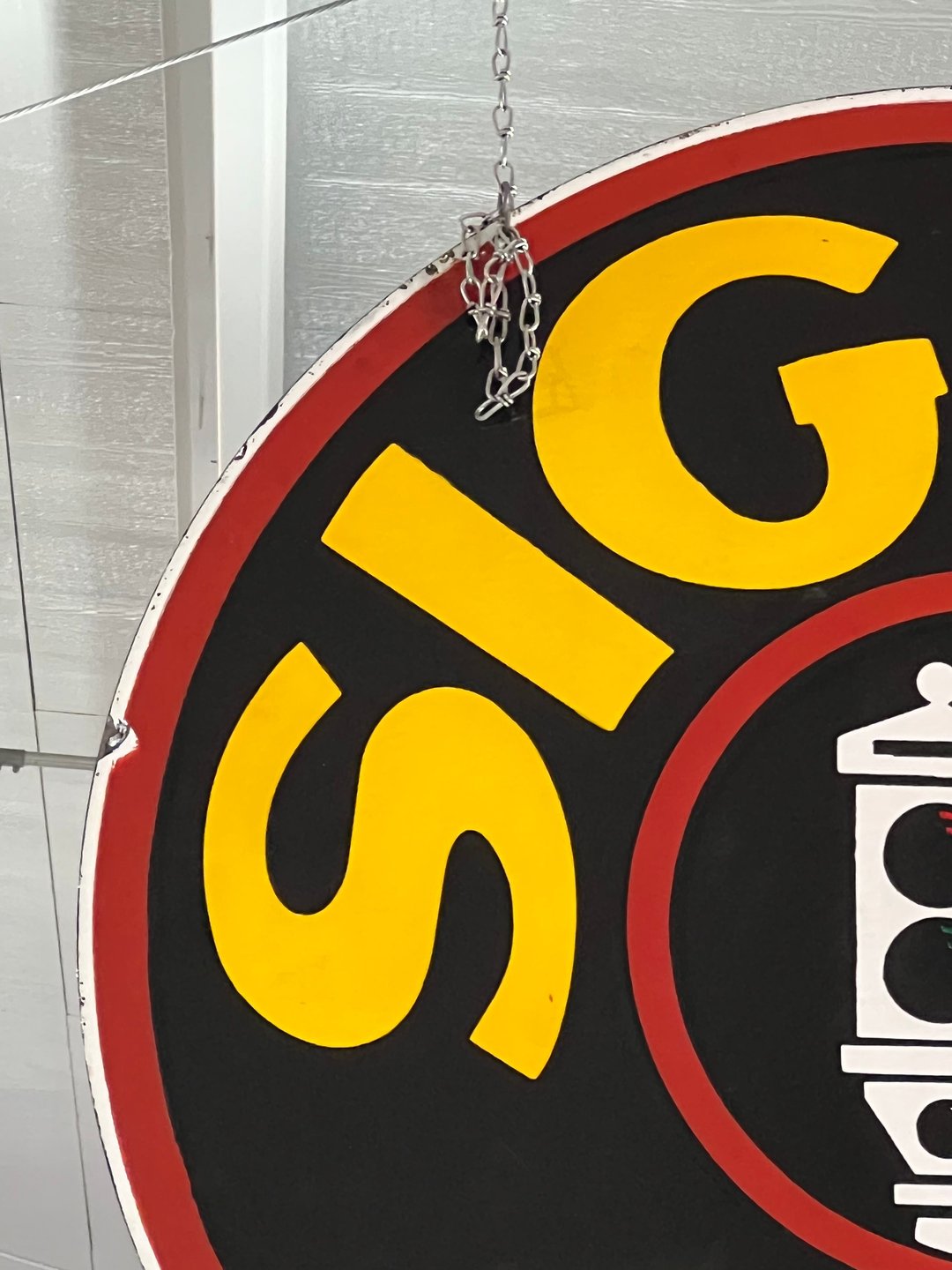 Signal Gas Vintage Double-Sided Hanging Sign