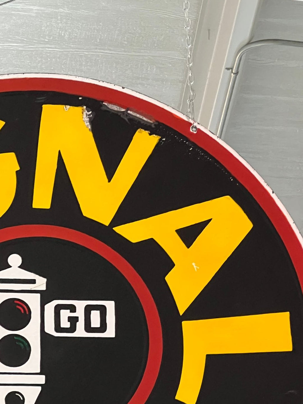Signal Gas Vintage Double-Sided Hanging Sign