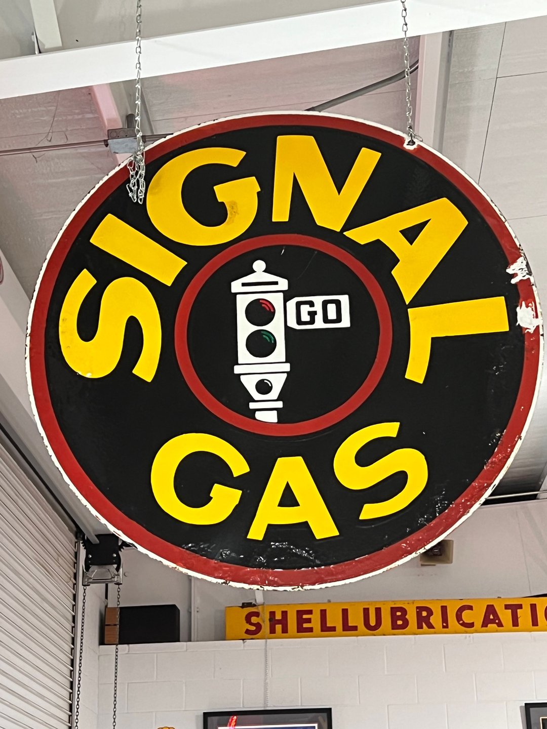 Signal Gas Vintage Double-Sided Hanging Sign