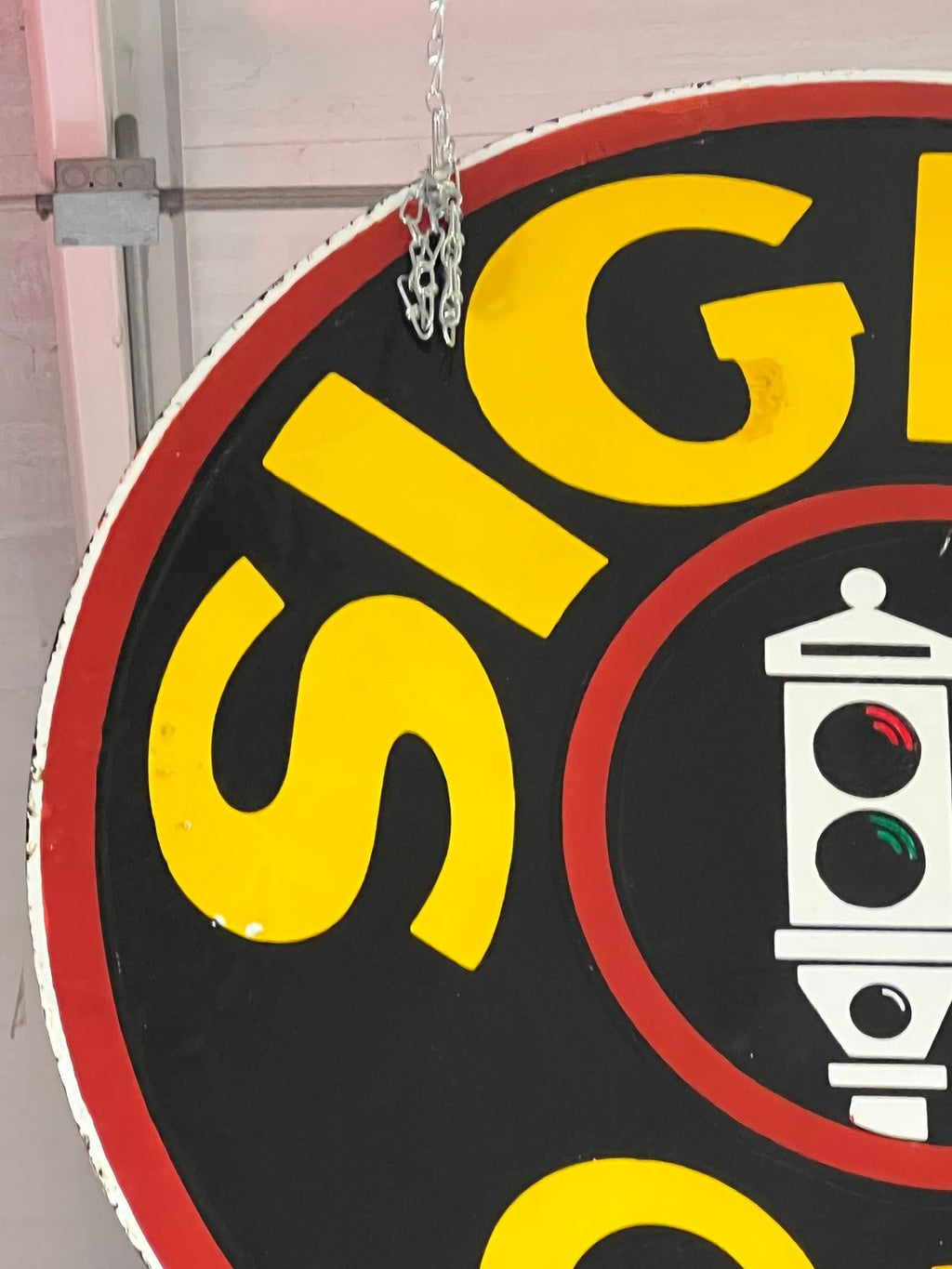 Signal Gas Vintage Double-Sided Hanging Sign